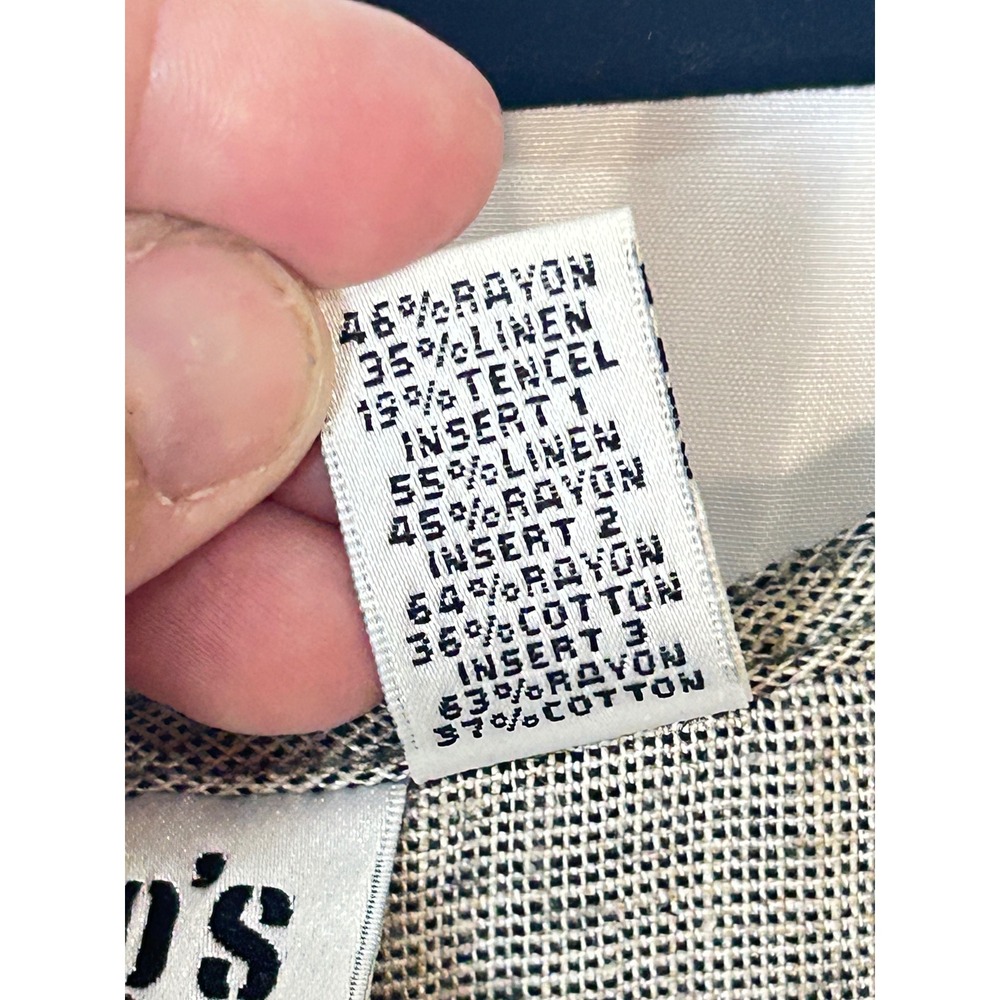 Chicos Design Linen Blend Patchwork Sleeveless Mi… - image 3